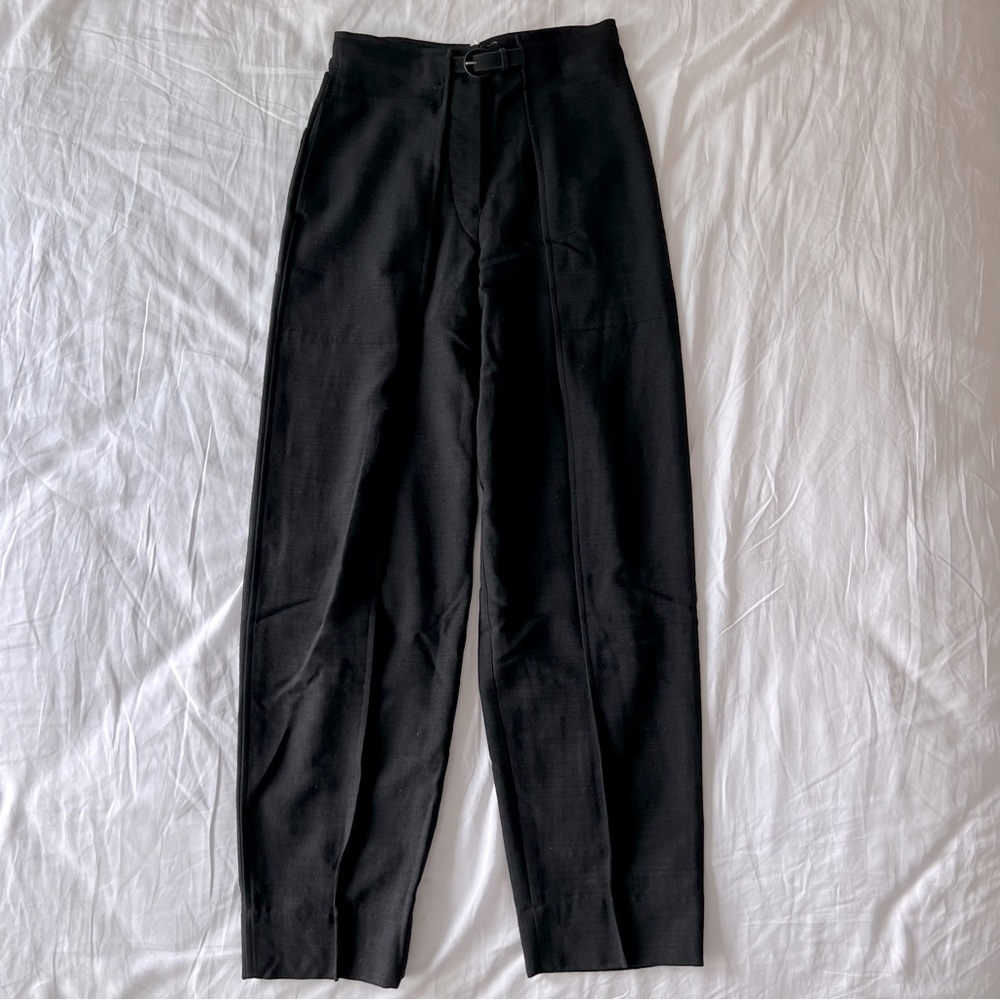 Christophe Lemaire Pleated Wool Trouers with Belt